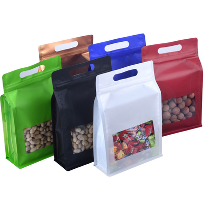Resealable प्लास्टिक आठ-पक्ष एल्यूमीनियम पन्नी Ziplock बैग खाद्य पैकेजिंग