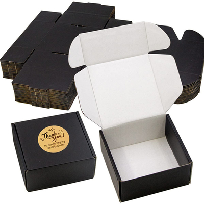 शिपिंग भंडारण उपहार रैपिंग मेल करने के लिए काले नालीदार उपहार बॉक्स