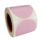 स्वयं चिपकने वाला गोल गुलाबी सर्कल थर्मल पेपर लेबल DIY लोगो डिजाइन रोल करें