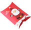 तकिया आकार सस्ता क्रिसमस कैंडी बक्से सांता उपहार बॉक्स 250 ग्राम सफेद कार्ड