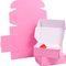 शिपिंग भंडारण मेलिंग के लिए गुलाबी नालीदार उपहार बॉक्स लपेटना