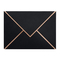 व्यापार के लिए यूवी ब्रोंजिंग लोगो ब्लैक कार्ड क्राफ्ट पेपर लिफाफा